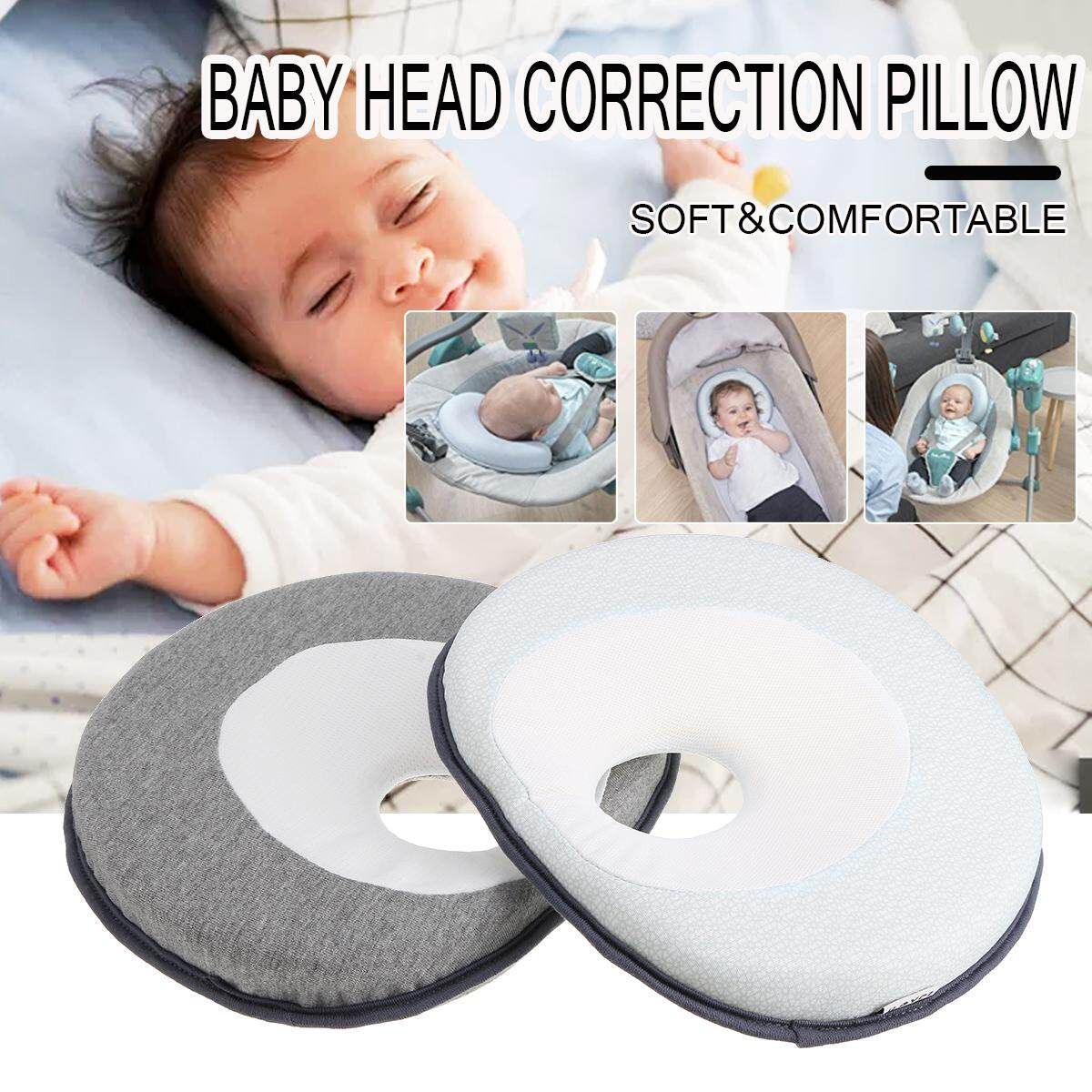 Baby Correction Sleep Children Anti Roll Cushion Pad Newborn Flat Head Pillow White
