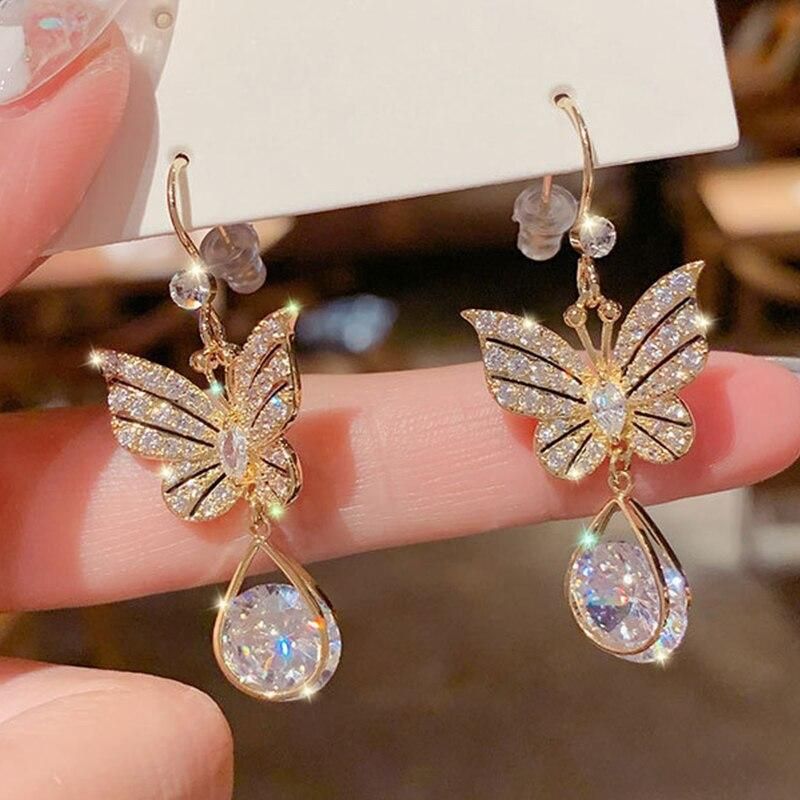 New Fashion Big Hoop Earrings For Women Shiny Rhinestone Large Circle Earring Brincos Girl Party Engagement Jewelry Gifts