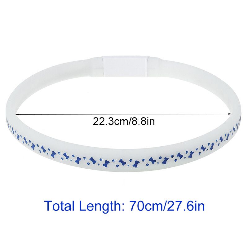USB 70cm 3 Modes LED Pet Collar Rechargeable RGB Waterproof Cuttable Safety Night Light Advanced Glow Necklace Flash Luminous For Pet Dogs Cats