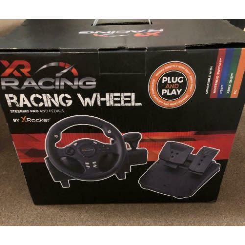 XR Racing Steering Wheel And Pedals For Pc, Ps4, Xbox One, Switch