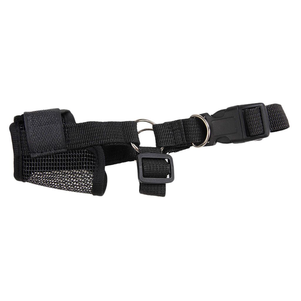 Adjustable Dog Muzzle For  Soft Dog Mouth Cover Anti Black L