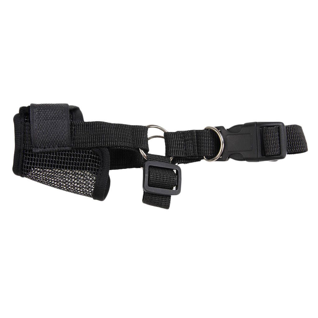 Adjustable Dog Muzzle For  Soft Dog Mouth Cover Anti Black L