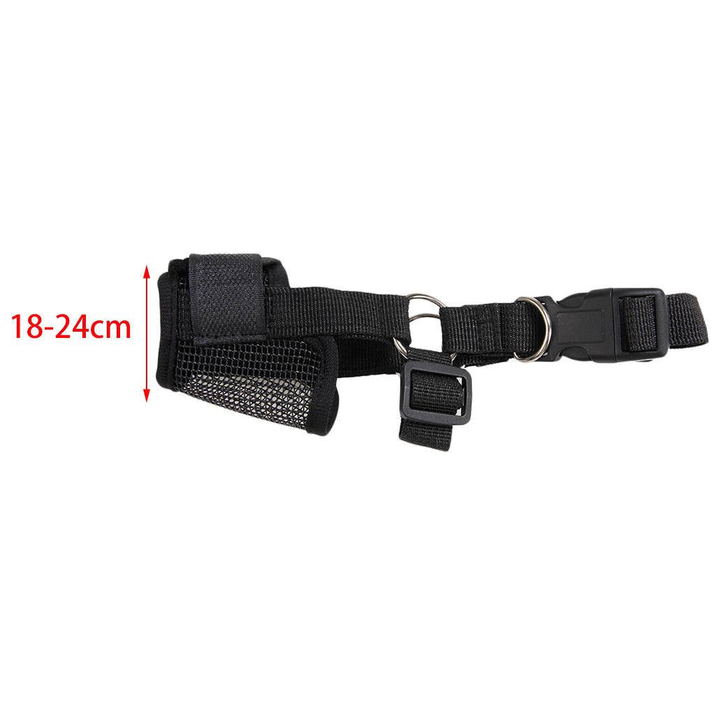 Adjustable Dog Muzzle For  Soft Dog Mouth Cover Anti Black L