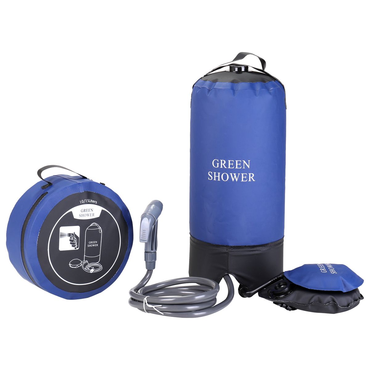 PVC Pressure Shower With Foot Pump Lightweight Outdoor