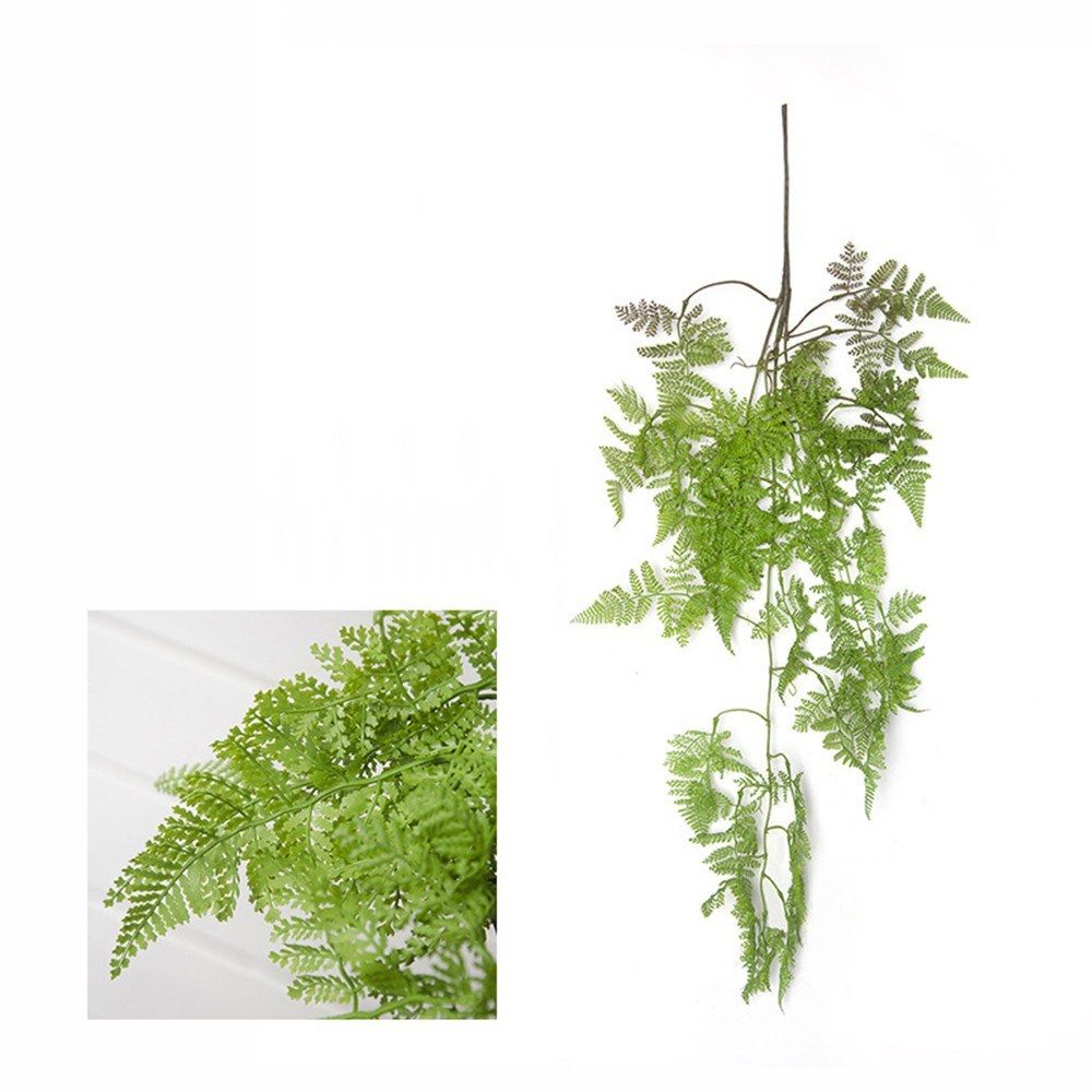 Artificial Green Plants Fishtail Pine Fern Leaf Simulation