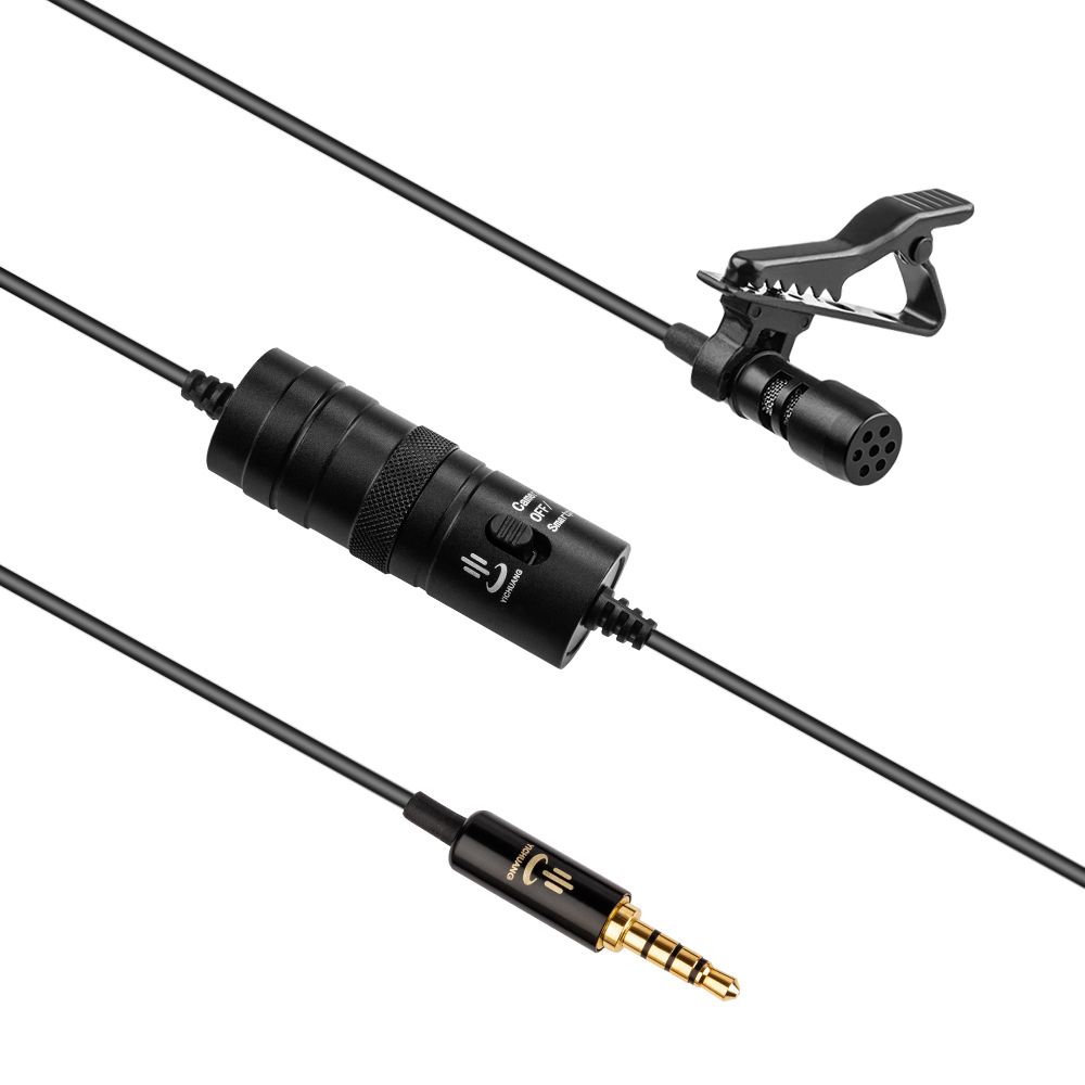 Professional Lavalier Clip-on Microphone Mic 3.5mm 6 Meters