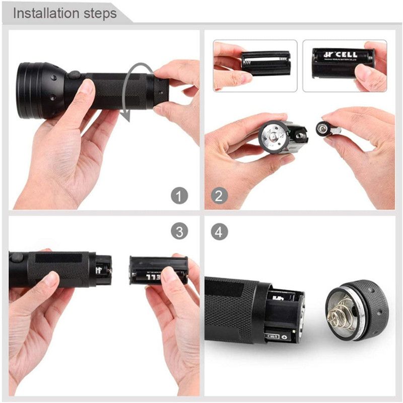 51 LED Ultraviolet Flashlight Black Light Pet Stains
