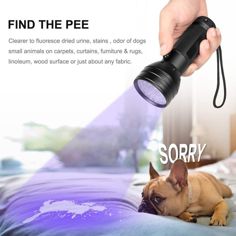 51 LED Ultraviolet Flashlight Black Light Pet Stains