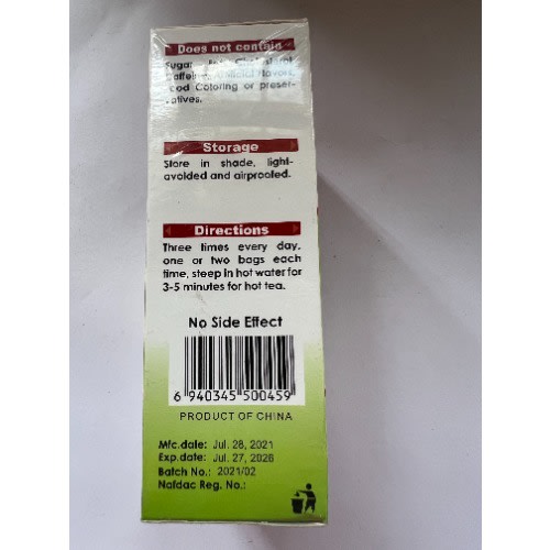Great Anti Urinary Yeast & Infection Removal Herbal Tea- 2g x 20Teabags