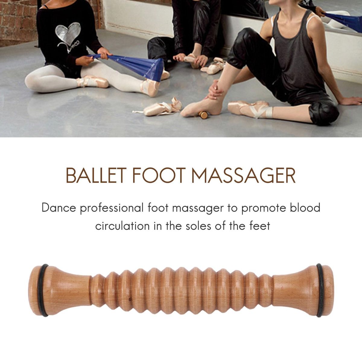 Ballet Foot Massager Instep Shaper Foot Roller Wooden Foot