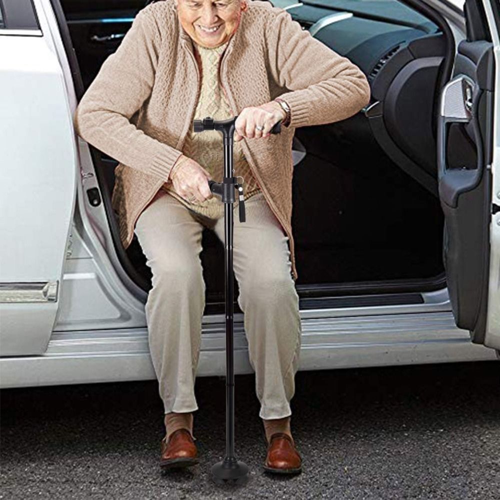 Led Lights Trekking Poles Double Handle Walking Sticking