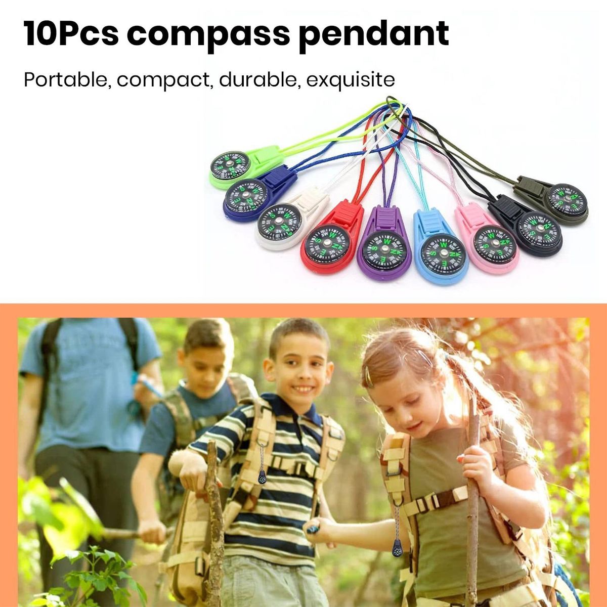 10Pcs Camping Compasses Pocket Size Mini Compasses