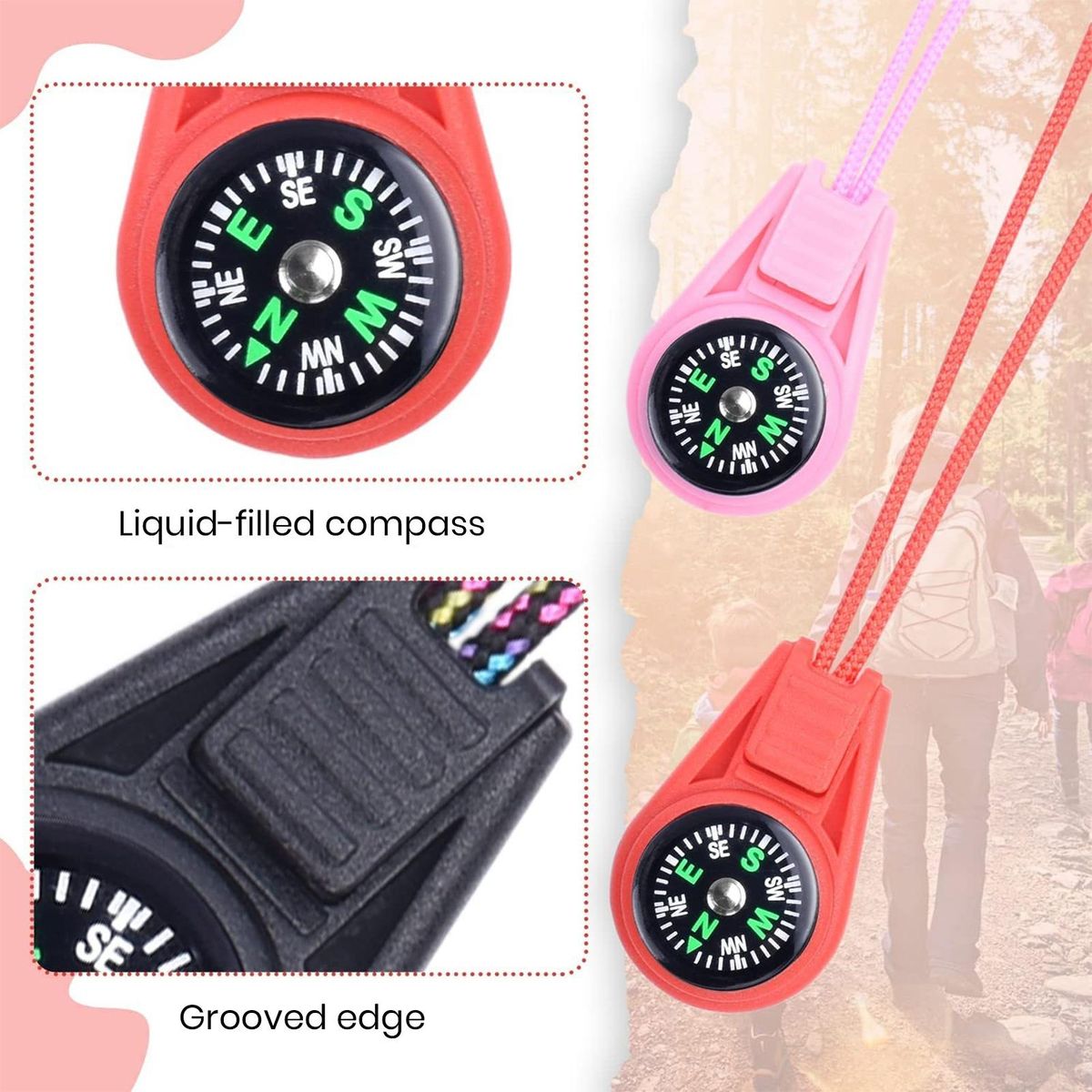 10Pcs Camping Compasses Pocket Size Mini Compasses