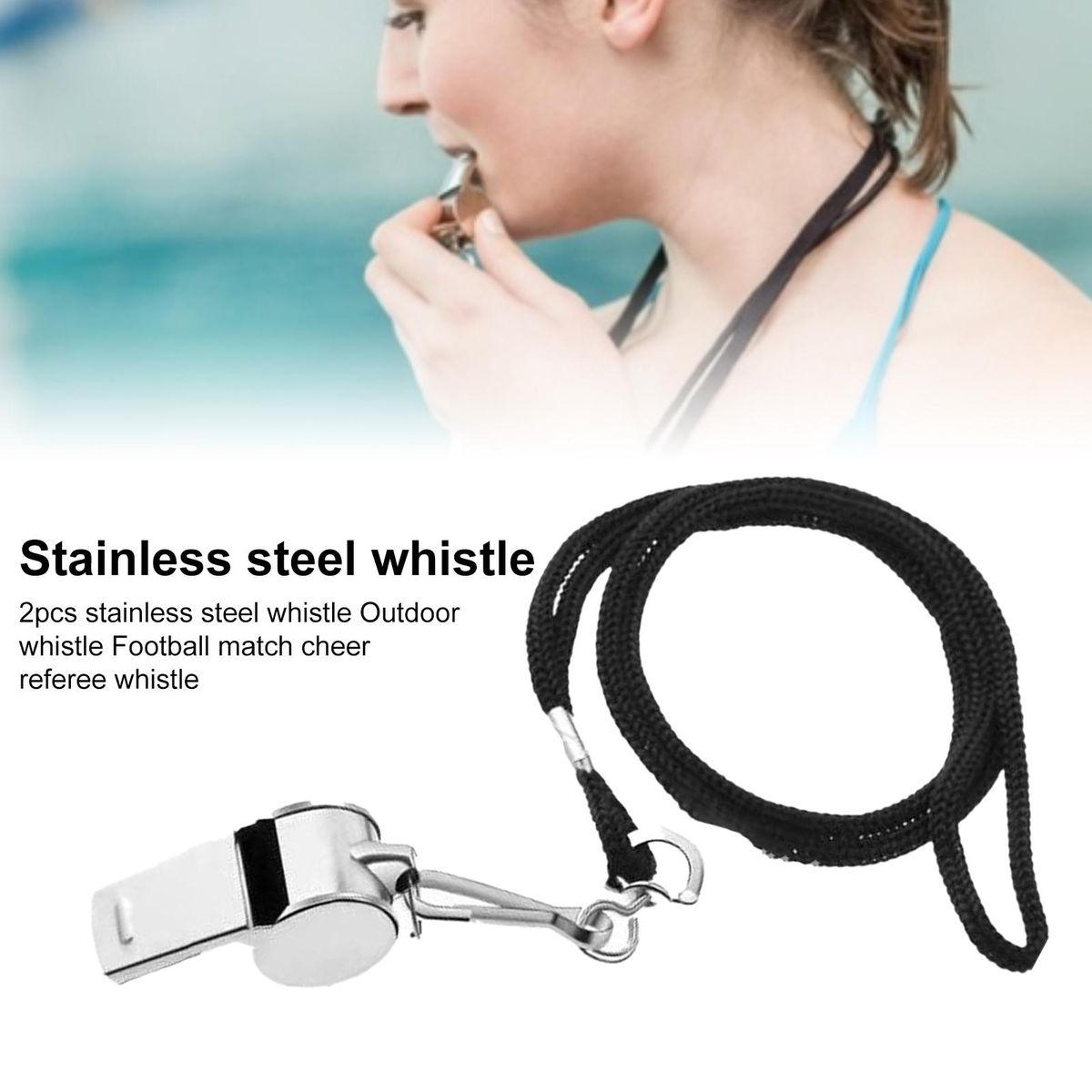 2Pcs Basketball Whistles All-purpose Basketball Soccer Training Whistles