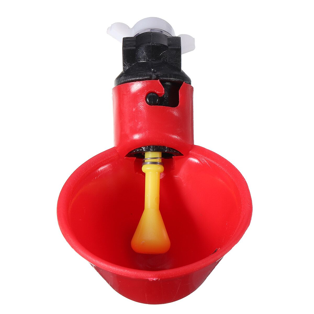 5pcs/Lot Plastic Automatic Chicken Quail Drinker Waterer Bowl With Yellow Farm Poultry Drinking Water System Feeder With Screw