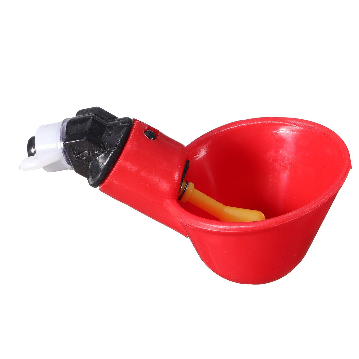 5pcs/Lot Plastic Automatic Chicken Quail Drinker Waterer Bowl With Yellow Farm Poultry Drinking Water System Feeder With Screw