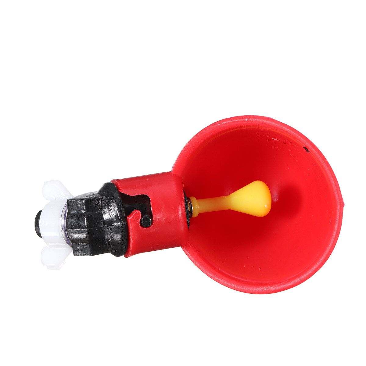 5pcs/Lot Plastic Automatic Chicken Quail Drinker Waterer Bowl With Yellow Farm Poultry Drinking Water System Feeder With Screw
