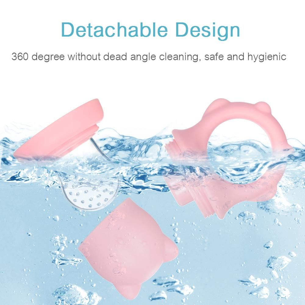 Baby Food Feeder Fruit Feeder Pacifiers for Teething Relief with S/M/L 3 Size Silicone Pacifiers for Infants, Pack of 2pcs