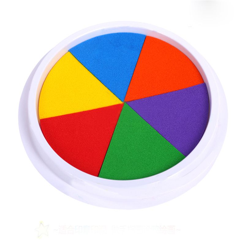 Funny 6 Colors Ink Pad Stamp DIY Finger Painting Craft Cardmaking For 0-12 Months Kids Toy Kids Montessori Drawing Baby Toys