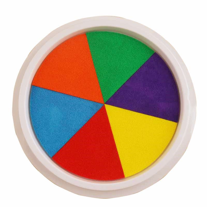 Funny 6 Colors Ink Pad Stamp DIY Finger Painting Craft Cardmaking For 0-12 Months Kids Toy Kids Montessori Drawing Baby Toys