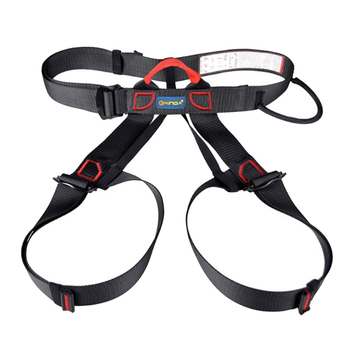 Thick Climbing Harness Waist Safety Harness Belt, Black