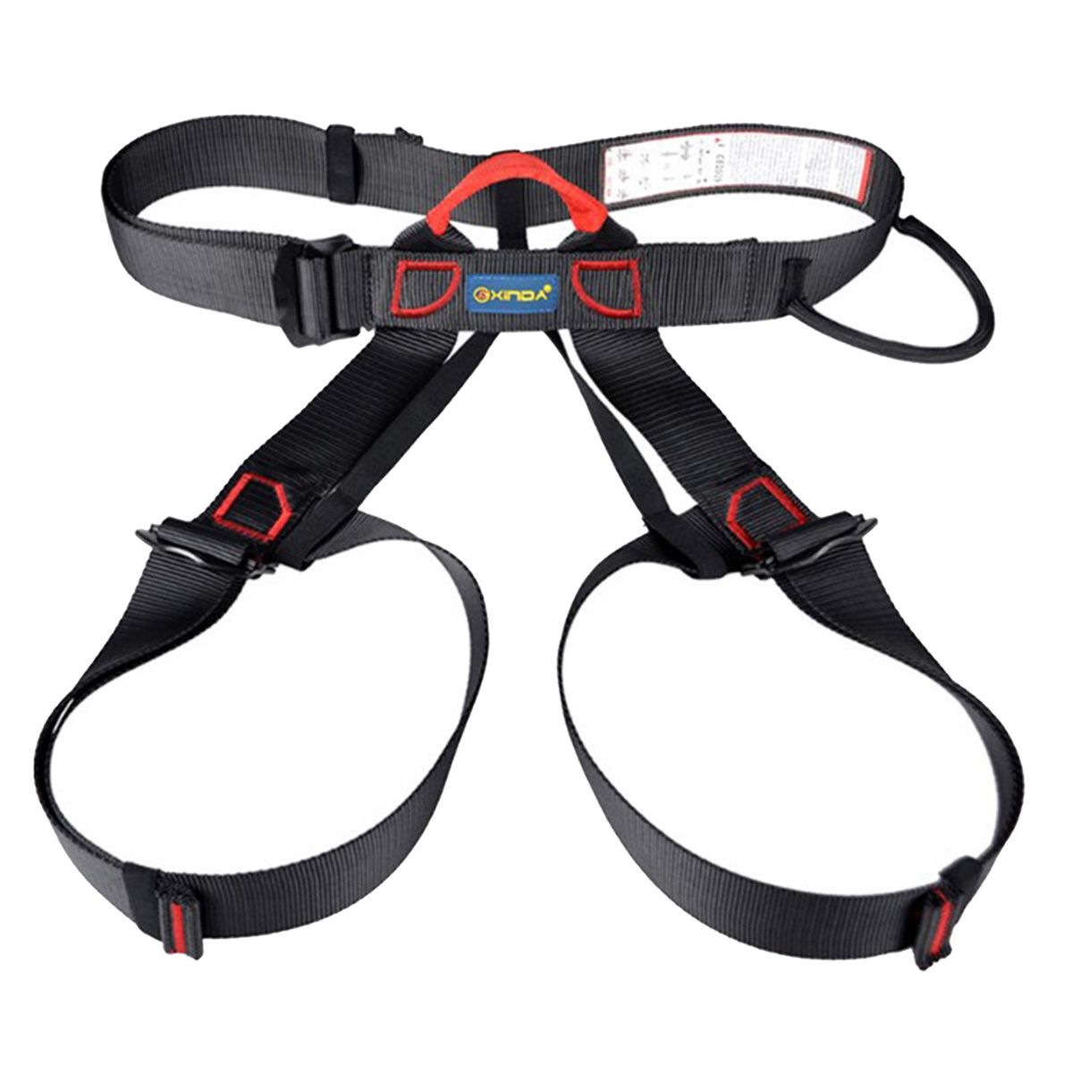 Thick Climbing Harness Waist Safety Harness Belt, Black