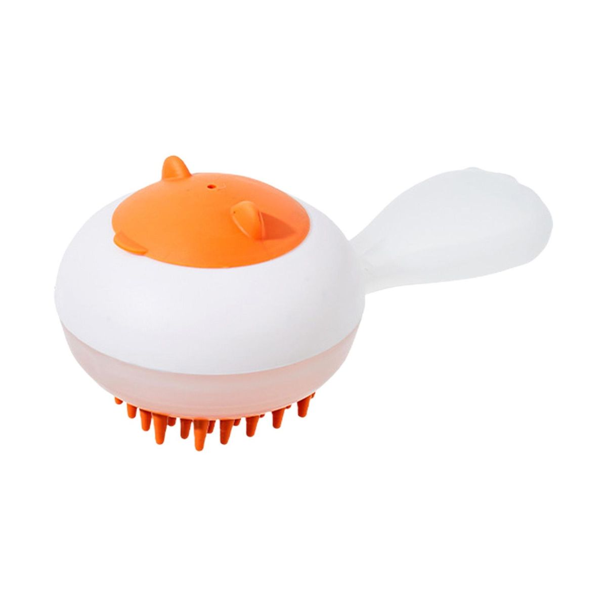 Pet Brush with Soap Dispenser Shampoo Container Pet Brush Orange