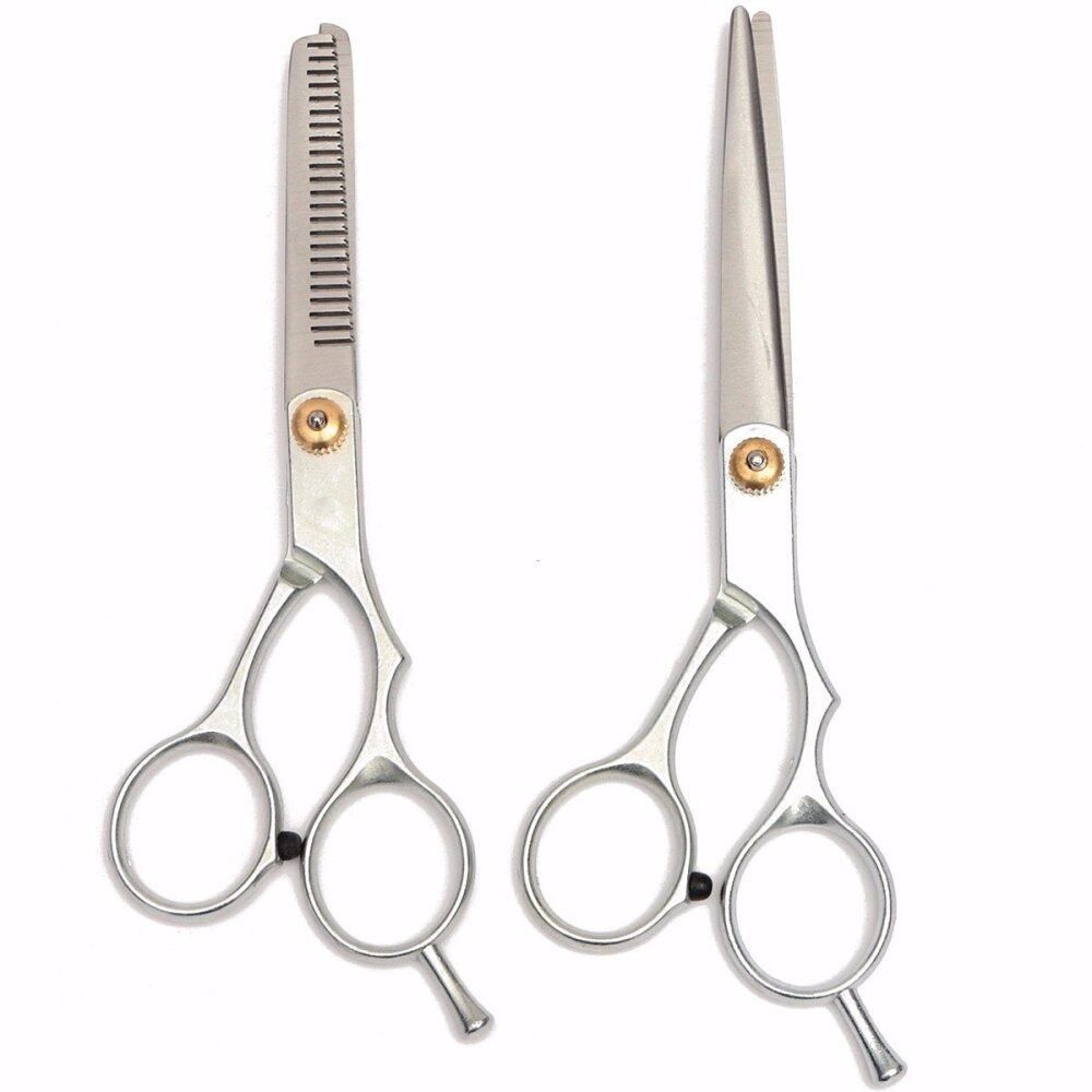 2pcs Professional Pet Dog Cat Grooming Hair +Thinning Set Scissors Shears