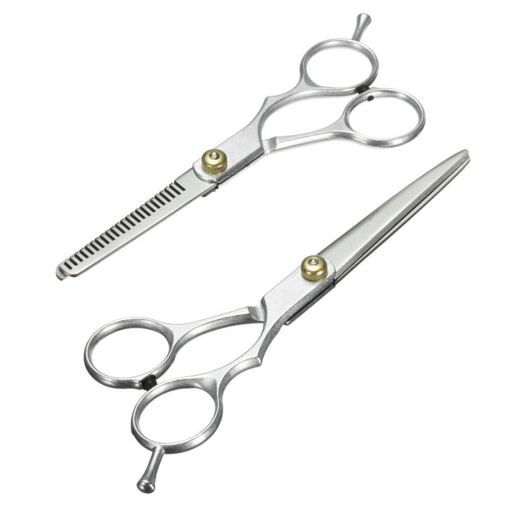 2pcs Professional Pet Dog Cat Grooming Hair +Thinning Set Scissors Shears