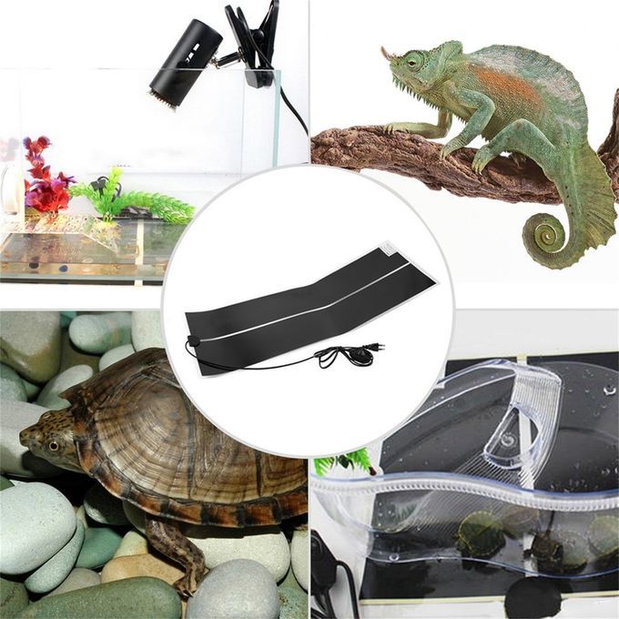 IR 45W Adjustable Temperature Heating Pad For Reptile Amphibian Pet 80x28 Black