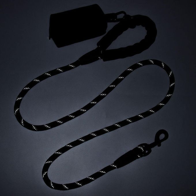 Small Large Dog Walking Leash Running Pet Dog Lead With Foam Black