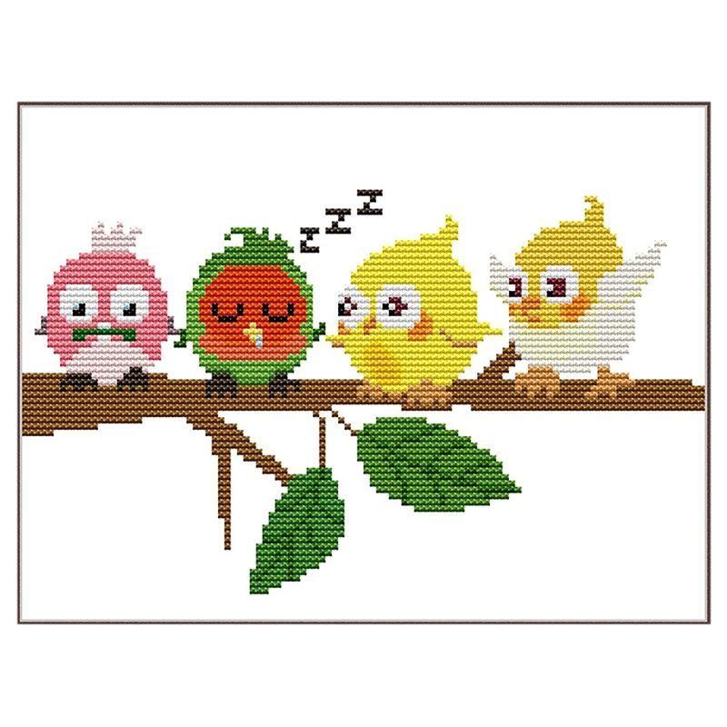 DIY 11CT Embroidery for Beginners -Printed Pattern-Parrot