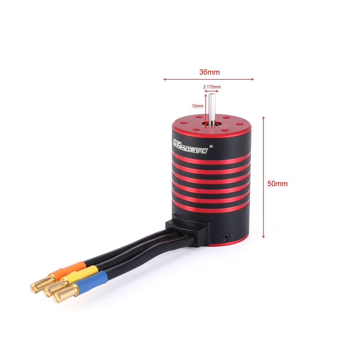 GTSKYTENRC 3650 Brushless Motor 5200KV Waterproof Motor 60A ESC T Plug 25KG Servo for 1/10 RC Car Truck