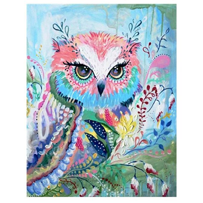 WJ793 30*40 DIY Madonna Home De Oration Diamond  Ing Owl Residen E  Ross Stit H Rhine   Ing Home De Or-multicolor