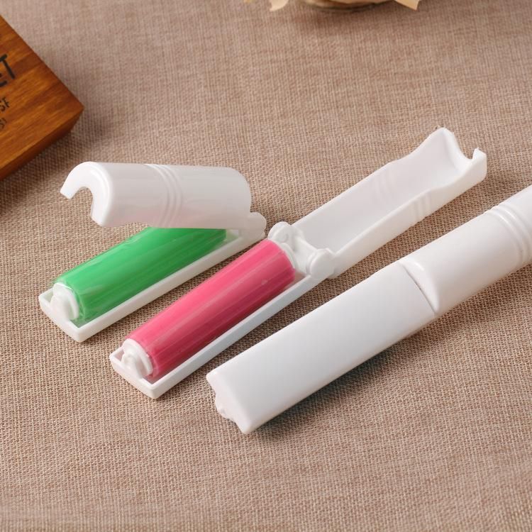 Portable foldable washable dust removal roller sticky hair device clothes sticky dust brush can be recycled blue