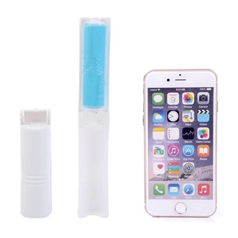 Portable foldable washable dust removal roller sticky hair device clothes sticky dust brush can be recycled blue