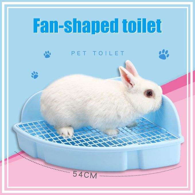 Bunny Litter Box Pet Toilet Open Training Tray For Small Animals Blue