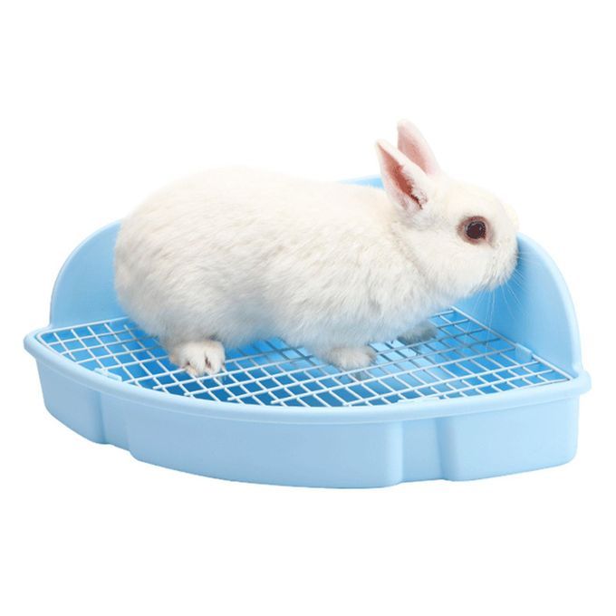 Bunny Litter Box Pet Toilet Open Training Tray For Small Animals Blue