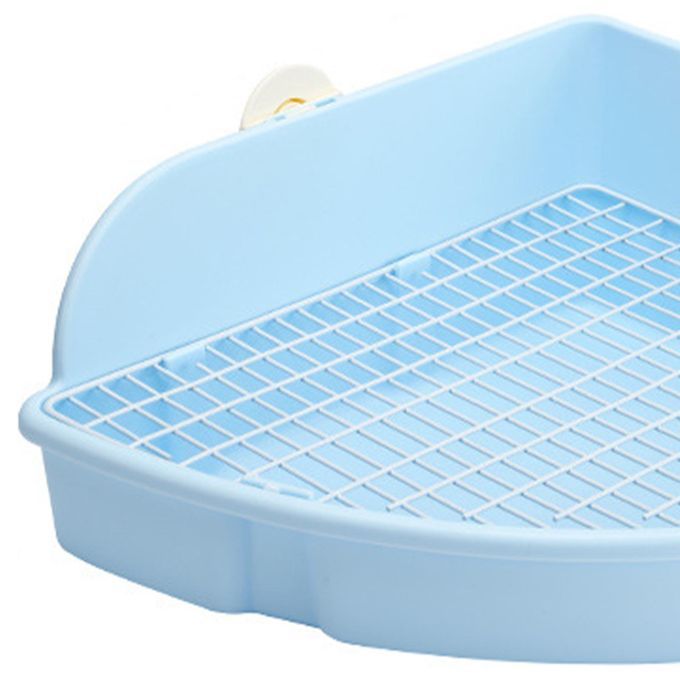 Bunny Litter Box Pet Toilet Open Training Tray For Small Animals Blue