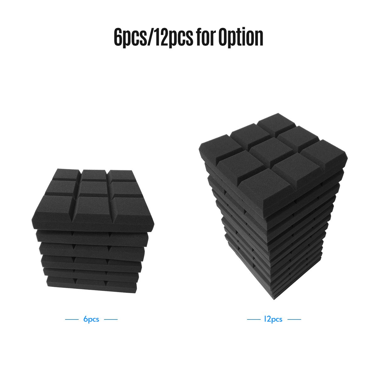12pcs 12*12*2inch Studio Acoustic Foams Panels Sound