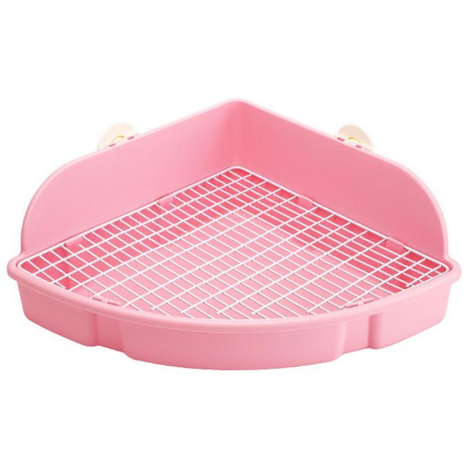 Bunny Litter Box Pet Toilet Open Training Tray For Small Animals Pink