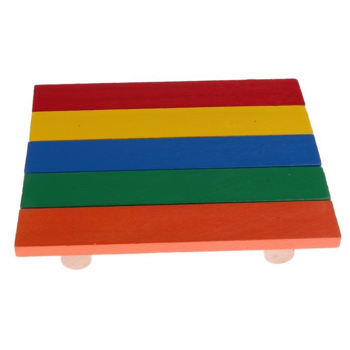 Wooden Pet Parrot Platform Stand Rack Toy Hamster Perches For Bird