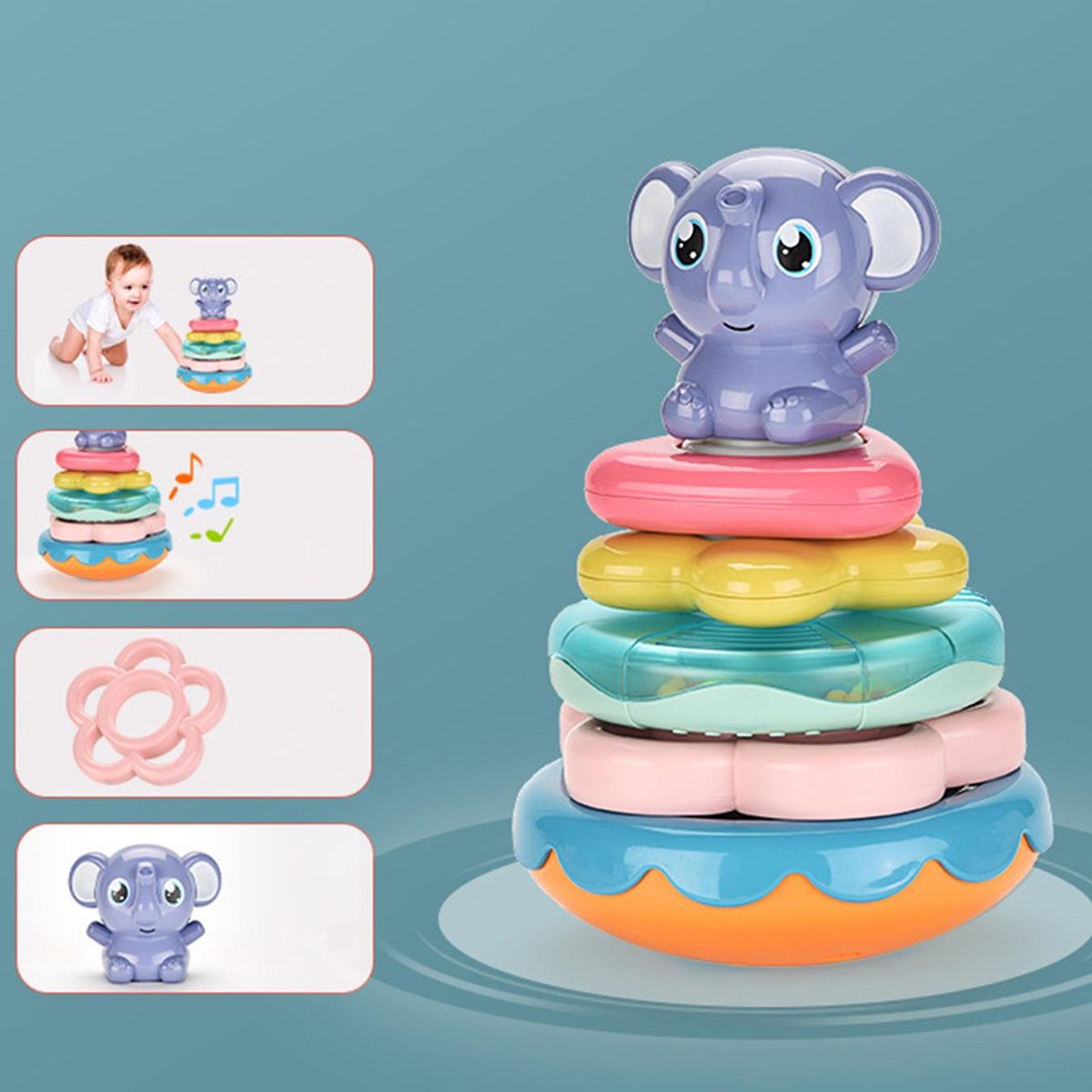 Puzzle Toy for Babies Melody Stack Learn Music Tumbler for Babies