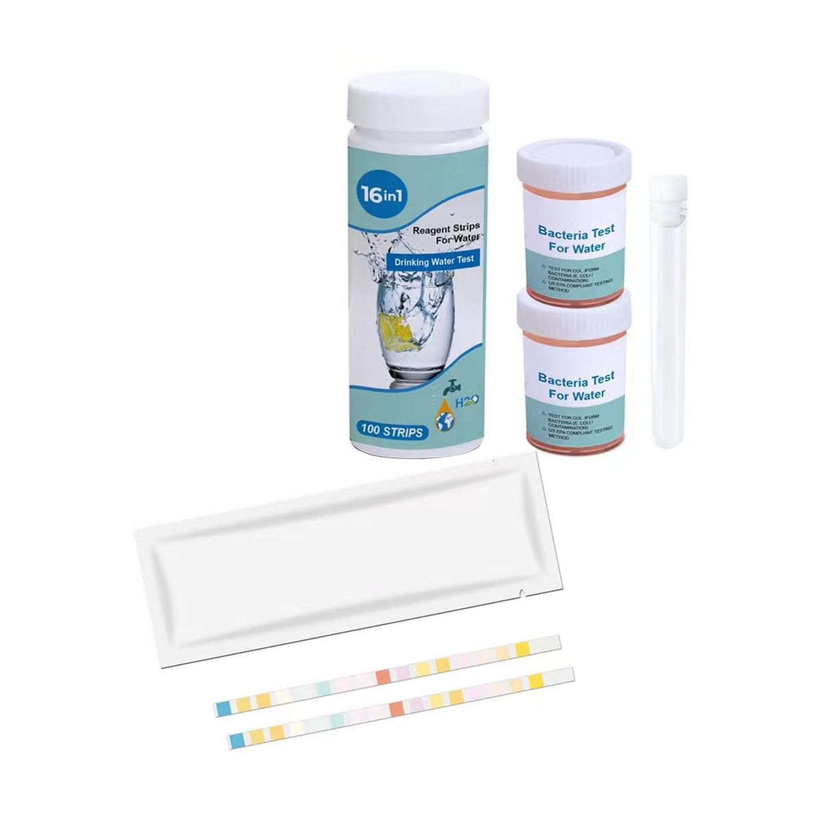 1 Set Water Testing Reagent HardnessCopperValue Alkalinity Hardness Bromine Test Strip