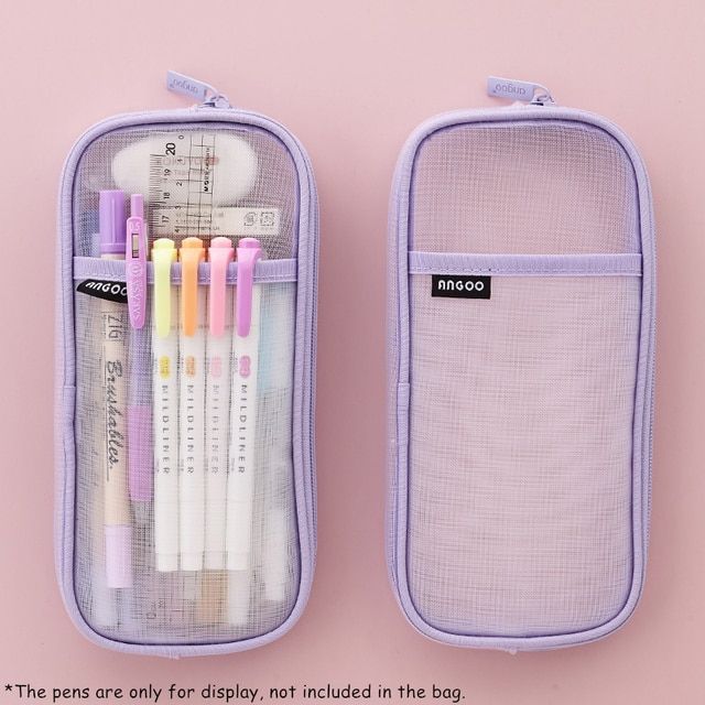 Transparent Mesh Pencil Case Pen Bag High Quality