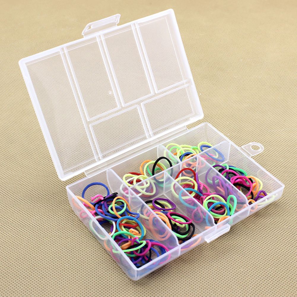 Portable Plastic 6 Grid Transparent Jewelry Bead-Transparent