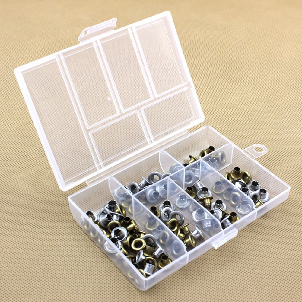 Portable Plastic 6 Grid Transparent Jewelry Bead-Transparent