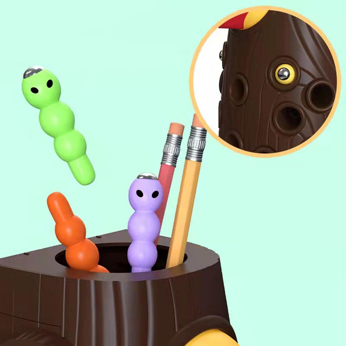 Woodpecker Toy Boys Girls Bird Caterpillars Early Educational Toys Blue