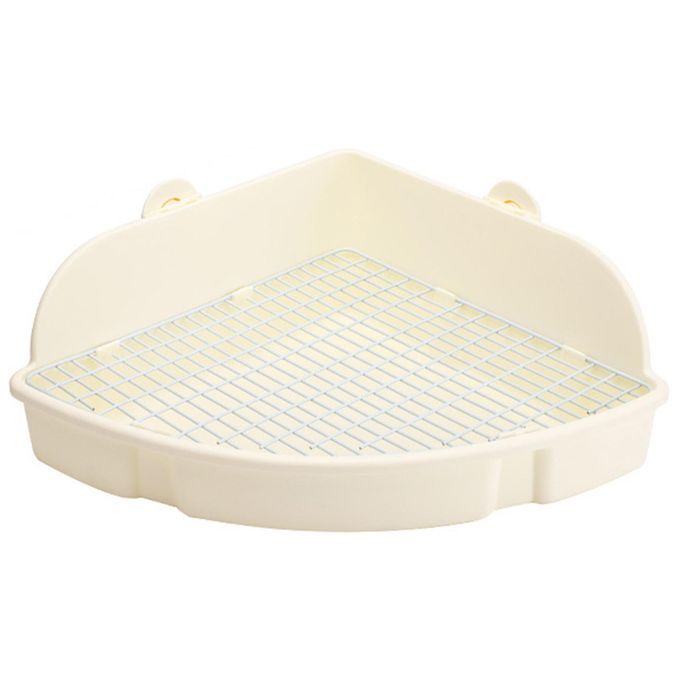 Bunny Litter Box Pet Toilet Open Training Tray For Small Animals White
