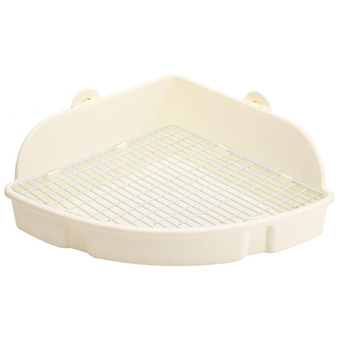 Bunny Litter Box Pet Toilet Open Training Tray For Small Animals White